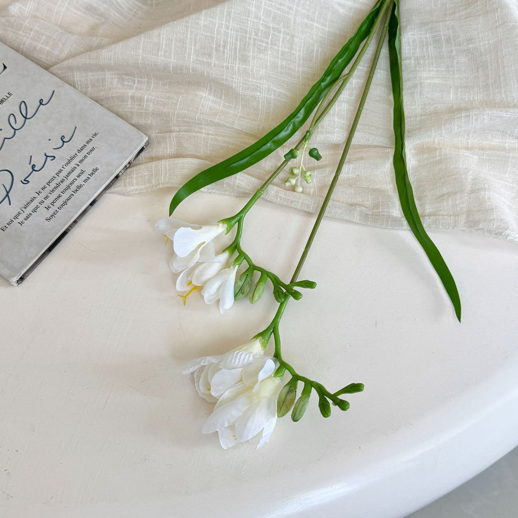 Arreglo floral de orquídea artificial, 6 flores, 60 cm, tejido de seda, decoración moderna para bodas, hogar y hoteles