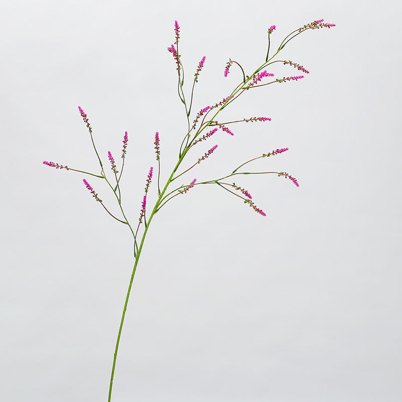 Planta artificial de lavanda y persicaria, tallo largo de 123 cm, decoración moderna para bodas y hogar