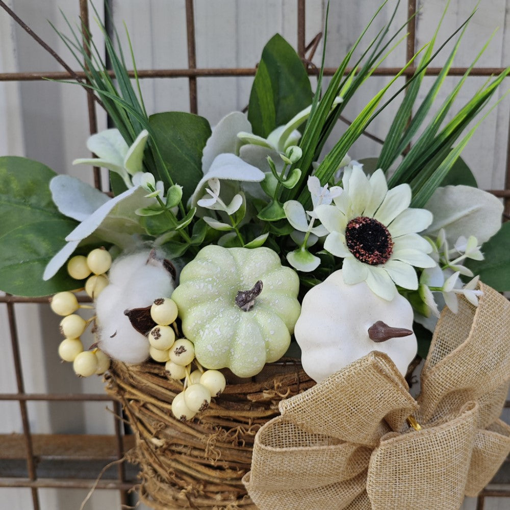 Calabazas artificiales con resistencia a los rayos UV de 19" x 19" para jardín, balcón y terraza