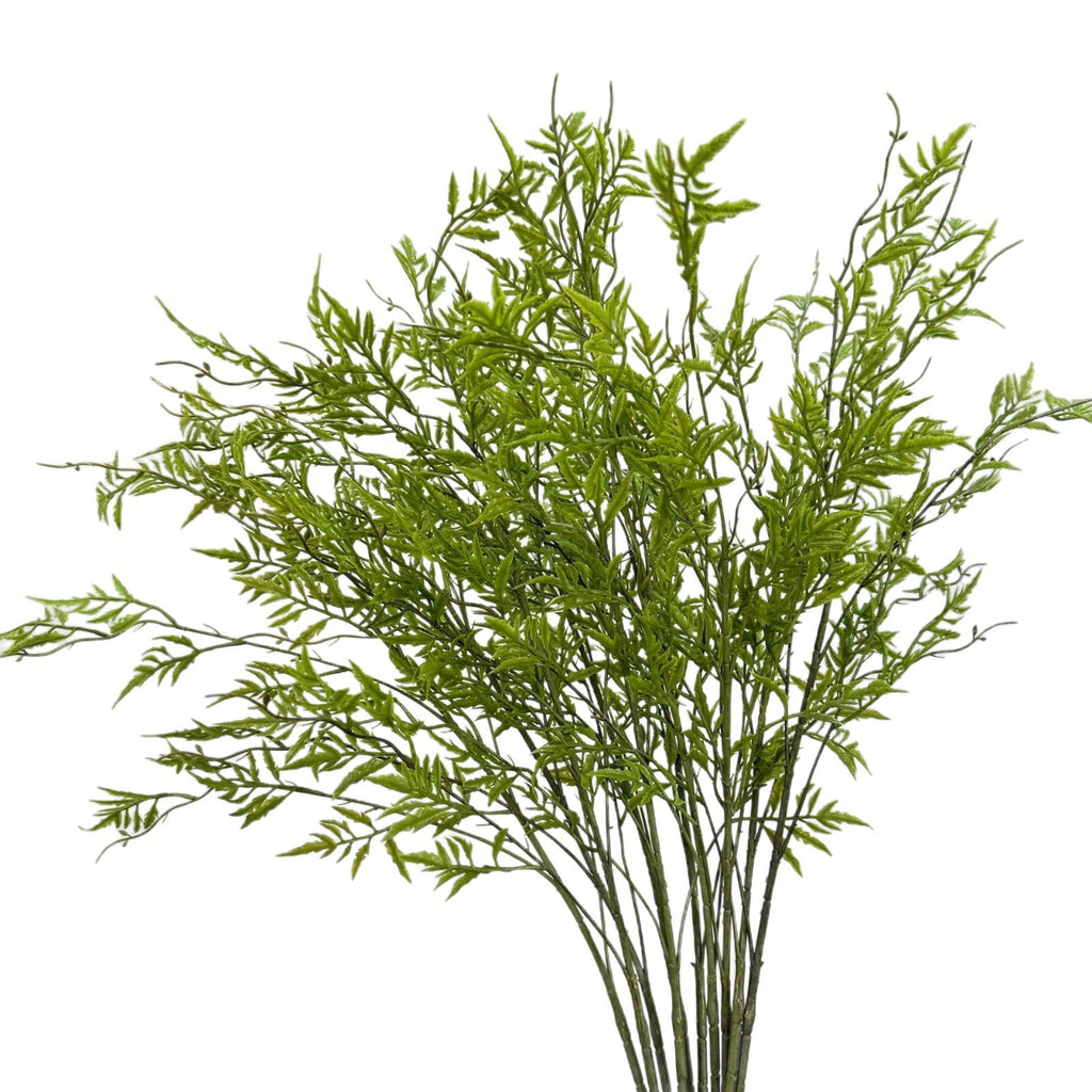 Planta Artificial Helecho Persa, Arbusto de Helechos con Hojas de Goma Blanda, Interior y Exterior