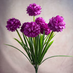 Ramo de 6 flores artificiales de crisantemo PU, 45 cm, estilo moderno, decoración interior para bodas, oficina, hogar, hotel