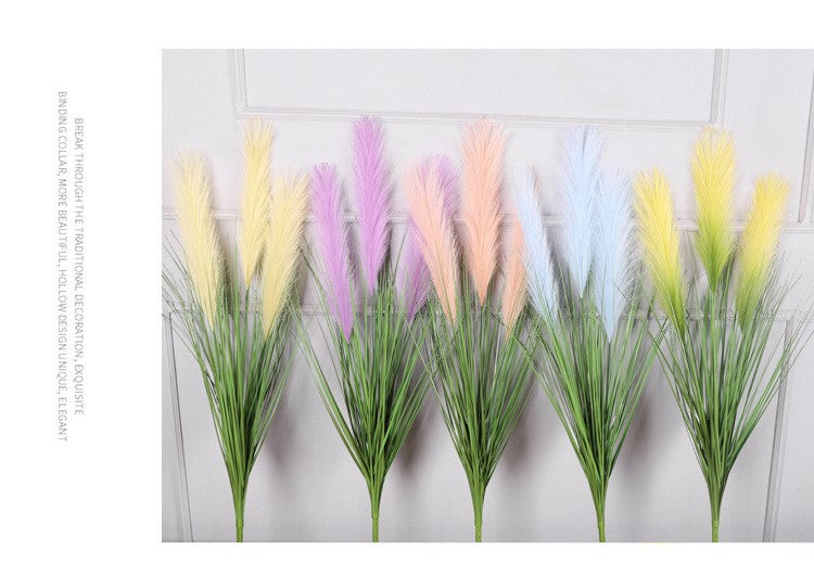 Pampas artificiales con resistencia a los rayos UV de 33" para jardín, balcón y terraza