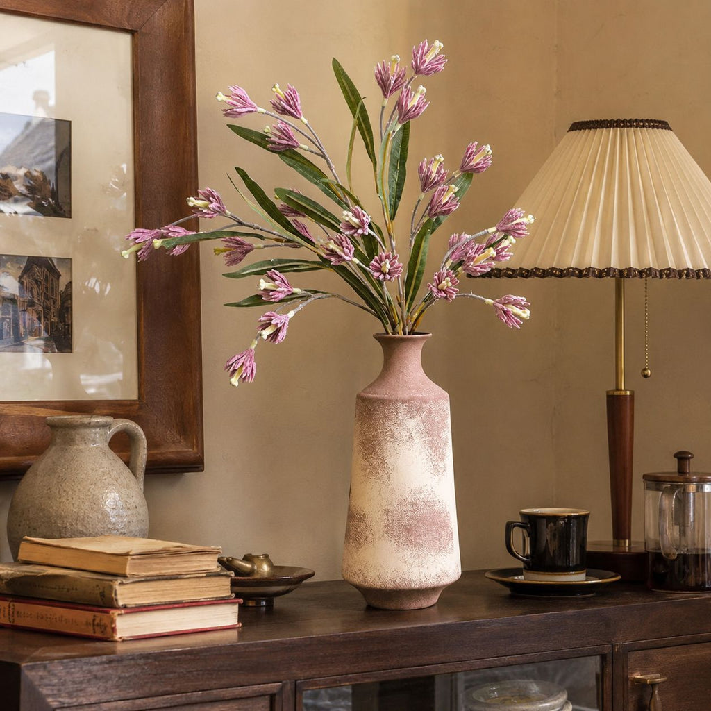 Ramo artificial de Magnolia 61cm, 9 flores de seda, decoración de mesa para salón, hotel o negocio, sin maceta