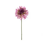 Dalia Artificial de Tela Efecto Seda, Tallo Único con 1 Flor, Borde Tostado, Decoración para Hogar, Bodas y Escaparates