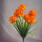 Ramo de 6 flores artificiales de crisantemo PU, 45 cm, estilo moderno, decoración interior para bodas, oficina, hogar, hotel