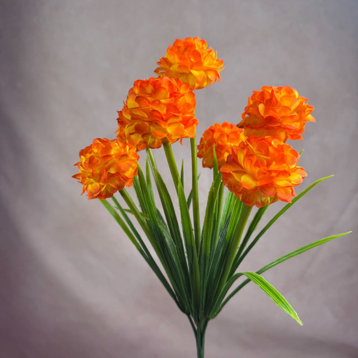 Ramo de 6 flores artificiales de crisantemo PU, 45 cm, estilo moderno, decoración interior para bodas, oficina, hogar, hotel
