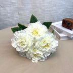 Ramo de Peonías Artificiales con 5 Cabezas, Estilo Vintage de Tela Sedosa, para Boda, Hogar y Fiestas