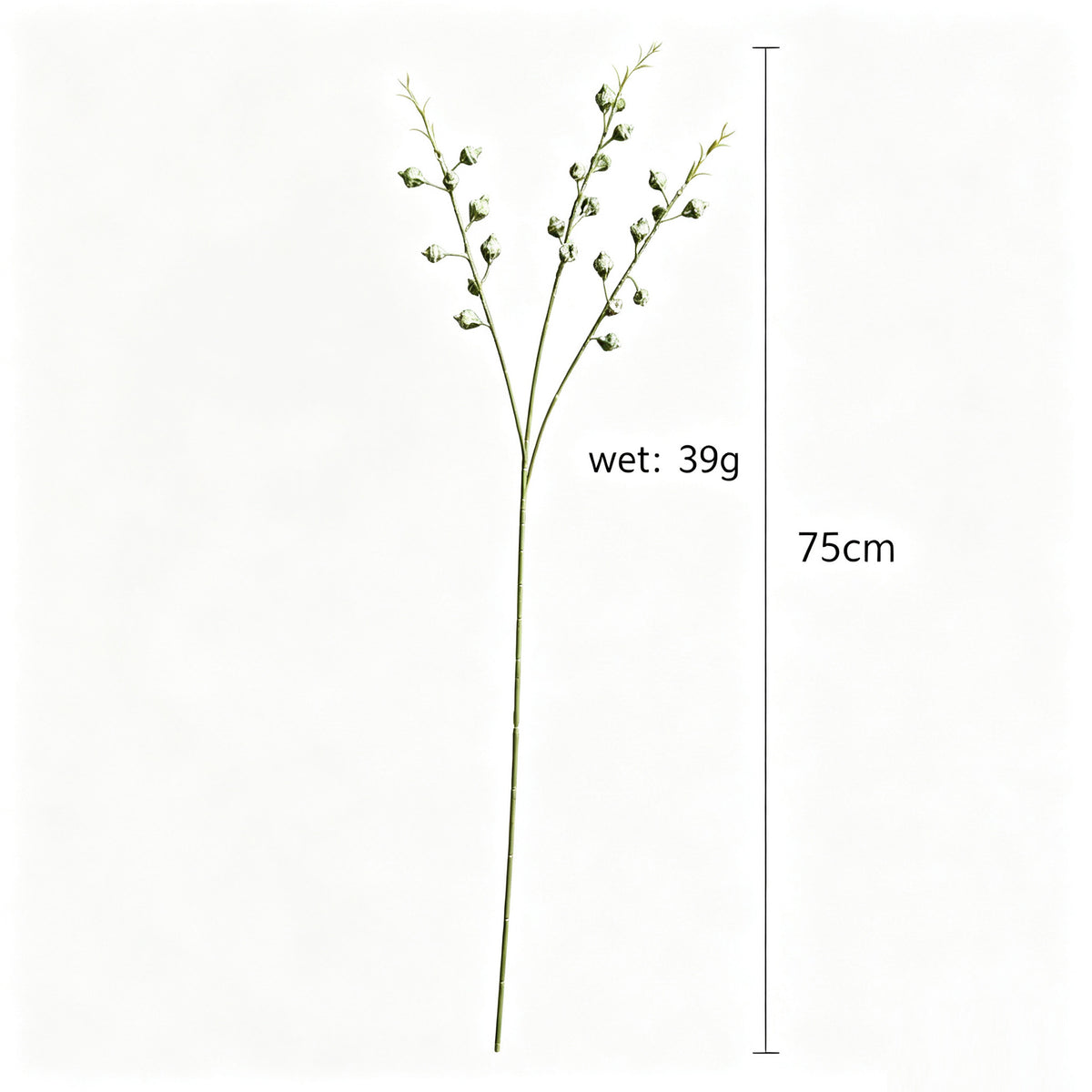 Rama de Eucalipto Artificial con Frutos, Pack de 5 Ramas, Blanco y Verde, Decoración de Bodas y Hogar