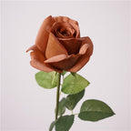 Rosa artificial de seda, tallo único 47 cm, 1 flor de 8.5 cm, decoración moderna para boda, hogar y oficina
