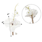Orquídeas artificiales de 4" x 4" para jardín, balcón y terraza - Azul
