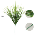 Eucalipto artificial con resistencia a los rayos UV de 13" x 9" 100 piezas para jardín, balcón y terraza - Verde Wheatear