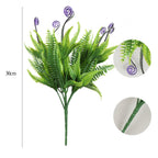 Campanillas artificiales con resistencia a los rayos UV de 14" x 12" para jardín, balcón y terraza - 6
