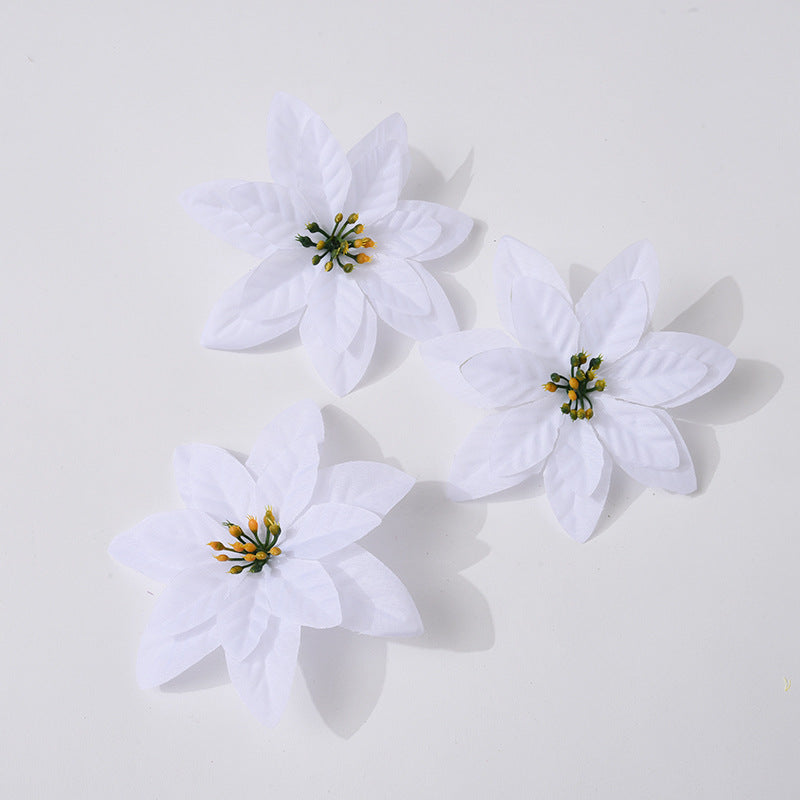 Flores de Pascua artificiales de 14" para arreglos florales y proyectos DIY