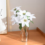 Flores de Pascua artificiales de 14" para arreglos florales y proyectos DIY