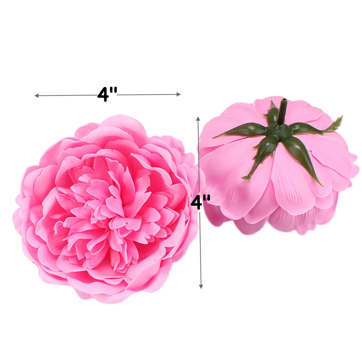 Peonías artificiales de 4" x 4" 9 piezas para bodas y eventos
