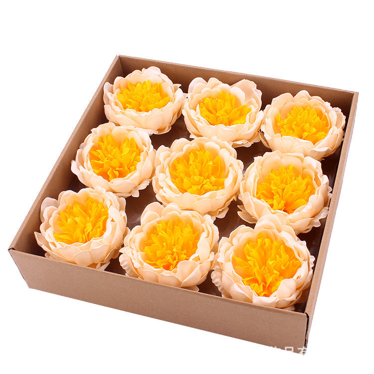 Peonías artificiales de 4" x 4" 9 piezas para bodas y eventos