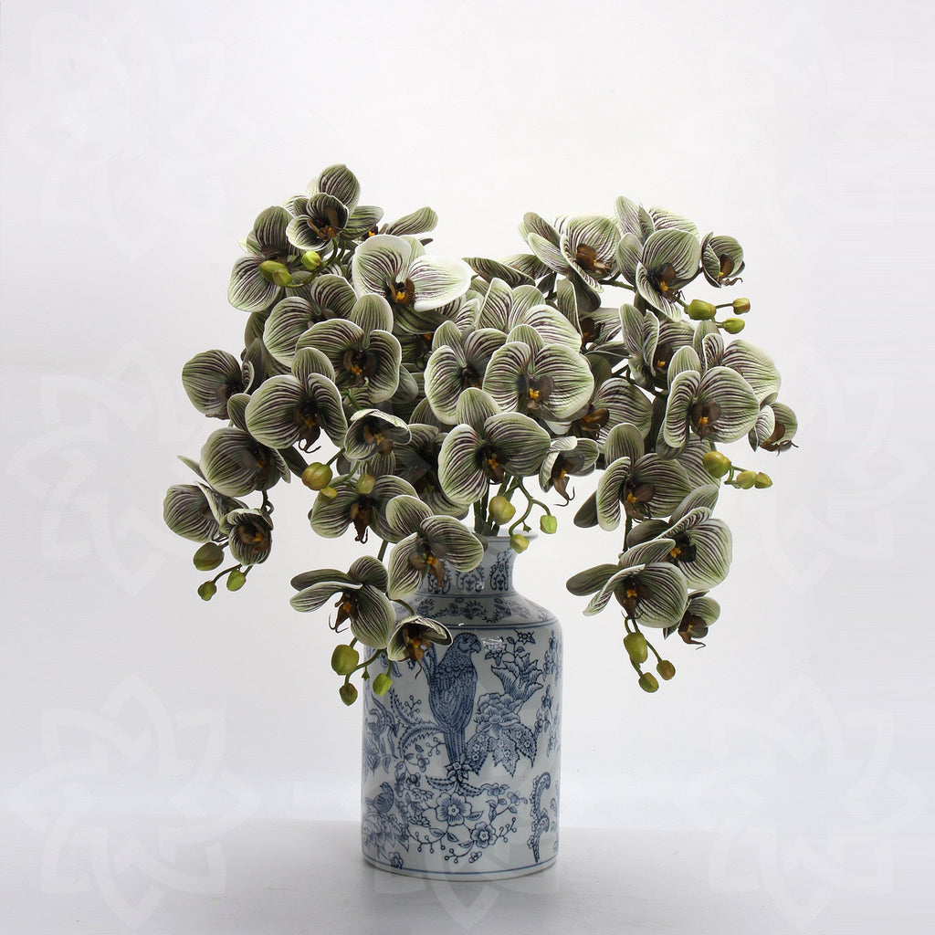 Orquídeas phalaenopsis artificiales con tacto real de 27" para decoración del hogar, eventos y escaparates