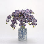 Orquídeas phalaenopsis artificiales con tacto real de 27" para decoración del hogar, eventos y escaparates - Dark morado