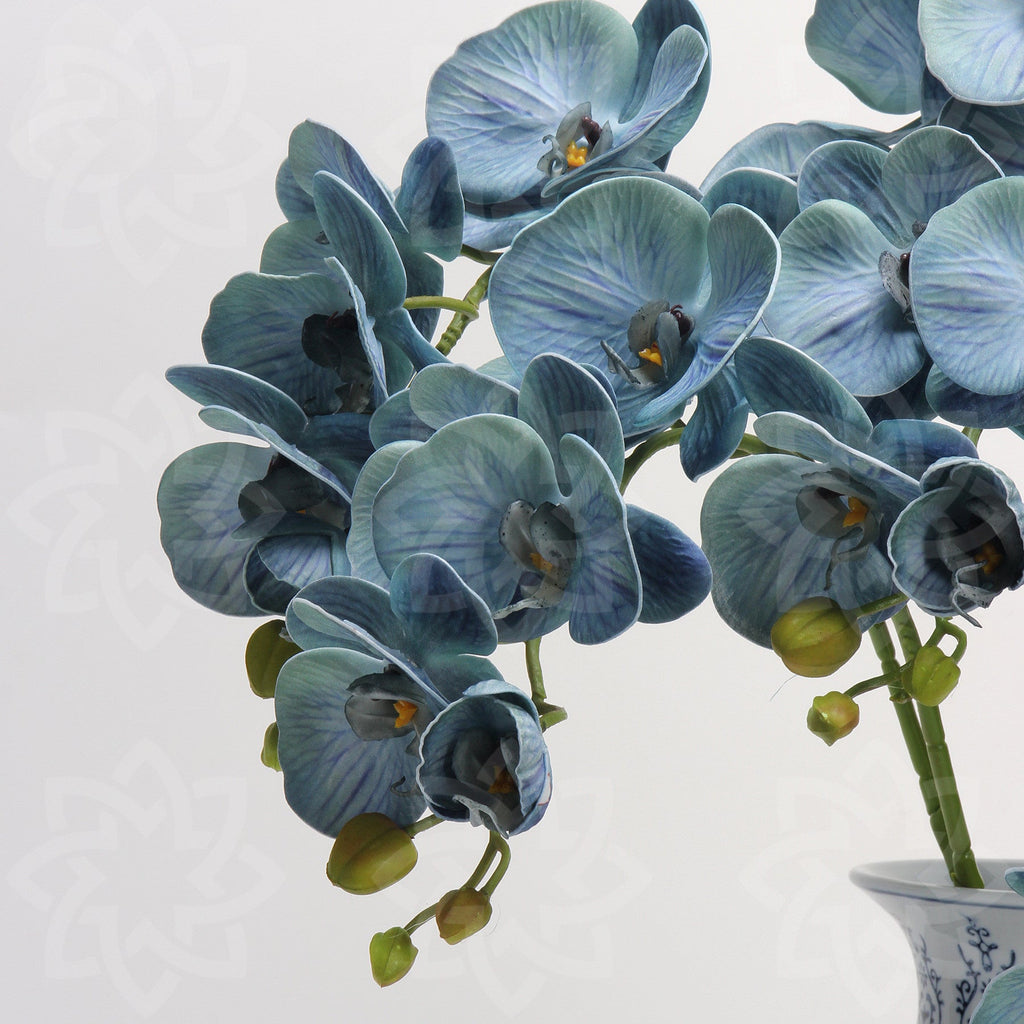 Orquídeas phalaenopsis artificiales con tacto real de 27" para decoración del hogar, eventos y escaparates