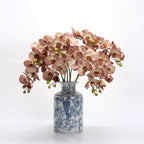 Orquídeas phalaenopsis artificiales con tacto real de 27" para decoración del hogar, eventos y escaparates - Dark verde