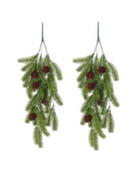 Ramas de pino artificiales de 31" x 12" 2 piezas para bodas y eventos