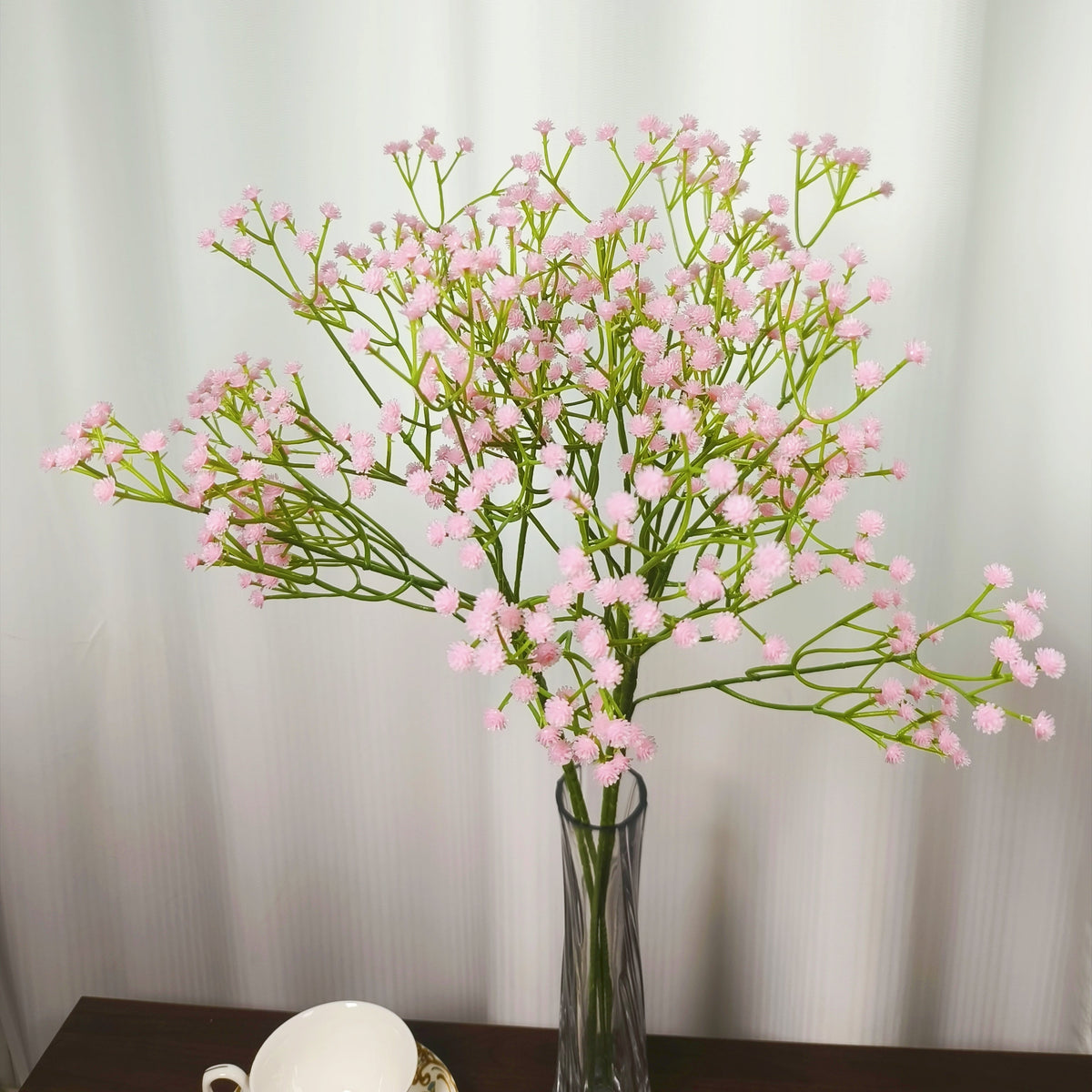 Paniculata artificial con tacto real de 23.6" para jardín, balcón y terraza - Azul claro