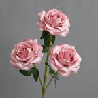 Rosas artificiales con resistencia a los rayos UV de 19" x 4" para jardín, balcón y terraza