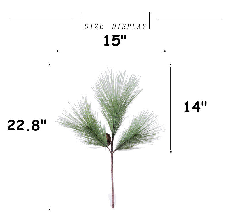Ramas de pino artificiales con tacto real de 22" 3 piezas para bodas y eventos
