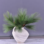 Ramas de pino artificiales con tacto real de 22" 3 piezas para bodas y eventos - Dark verde