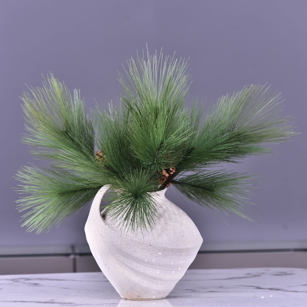 Ramas de pino artificiales con tacto real de 22" 3 piezas para bodas y eventos - Dark verde