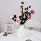 Flores artificiales de 8" para decoración del hogar, eventos y escaparates - Blanco