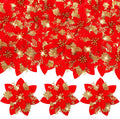Flores de Pascua artificiales de 6" x 6" 100 piezas para bodas y eventos