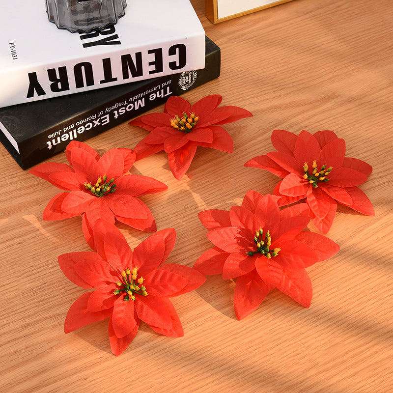 Flores de Pascua artificiales de 14" para arreglos florales y proyectos DIY