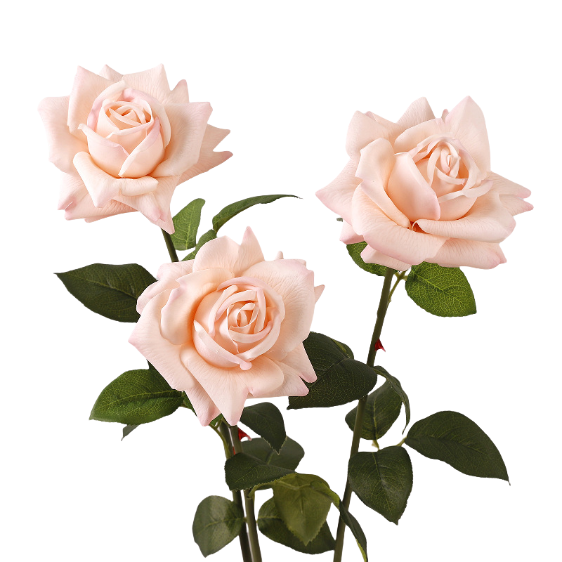 Rosas artificiales con tacto real de 28" x 4" para bodas y eventos - Fucsia