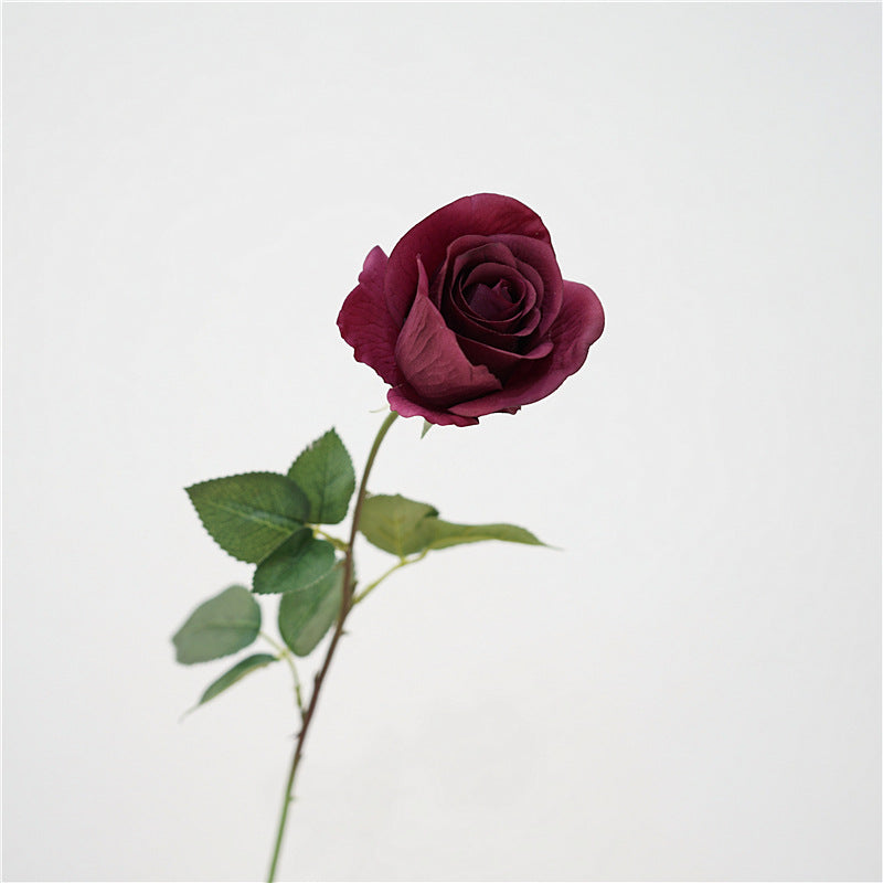 Rosas artificiales con tacto real de 26" para bodas y eventos - Naranja