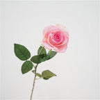 Rosas artificiales con tacto real de 26" para bodas y eventos - Blanco-morado