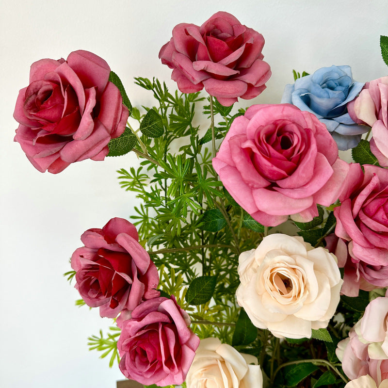 Rosas artificiales de 25" para bodas y eventos - Dusty rose