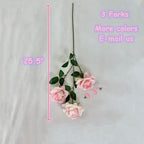 Rosas artificiales de 25" para bodas y eventos - Dusty coral
