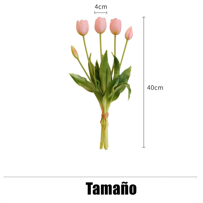 Ramo de Tulipanes Artificiales de Látex Real Touch