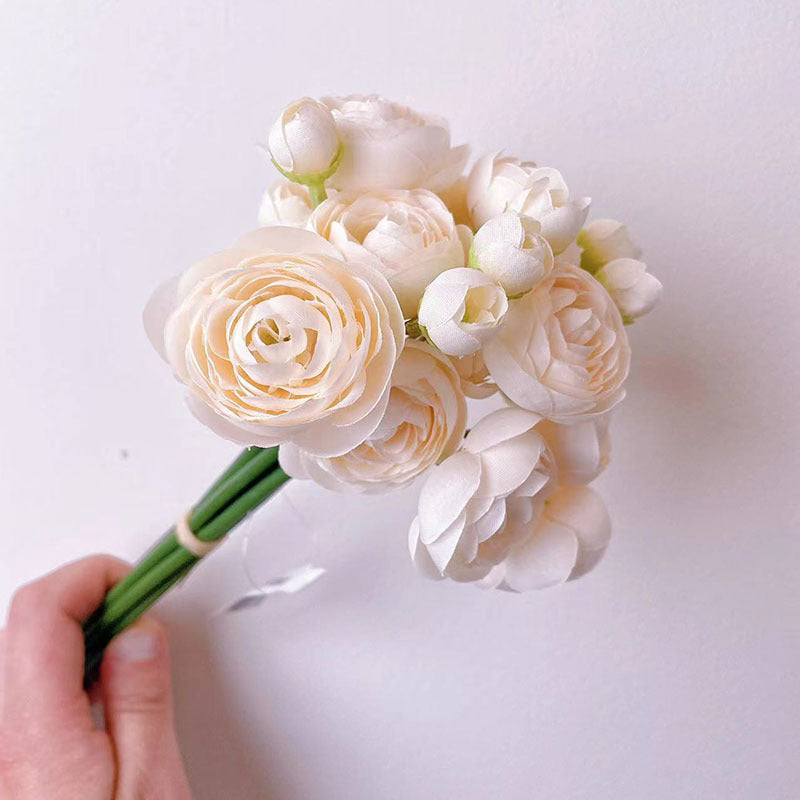 Ranúnculos artificiales de 12" x 5" para bodas y eventos
