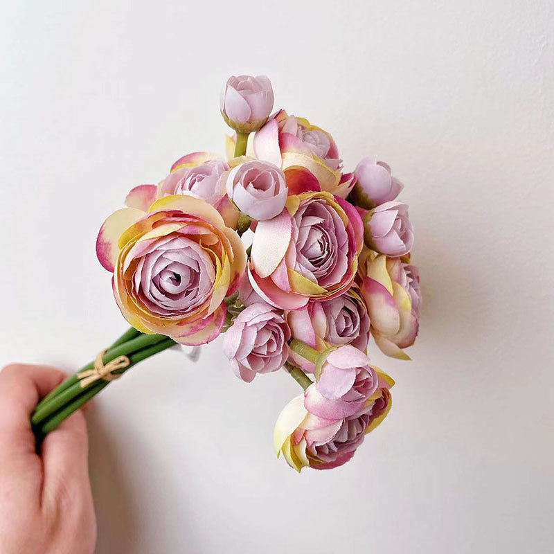 Ranúnculos artificiales de 12" x 5" para bodas y eventos