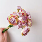 Ranúnculos artificiales de 12" x 5" para bodas y eventos