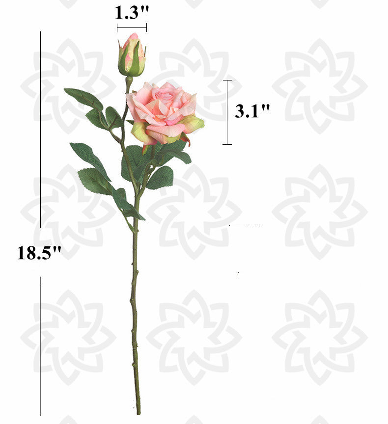 Rosas artificiales con tacto real de 18.5" para bodas y eventos