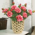 Rosas artificiales con tacto real de 18.5" para bodas y eventos