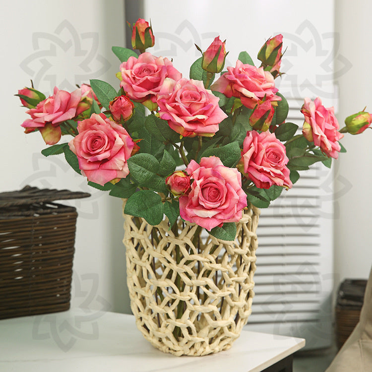 Rosas artificiales con tacto real de 18.5" para bodas y eventos