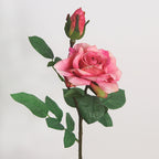 Rosas artificiales con tacto real de 18.5" para bodas y eventos - Dark rosa