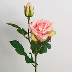 Rosas artificiales con tacto real de 18.5" para bodas y eventos - Rosa claro