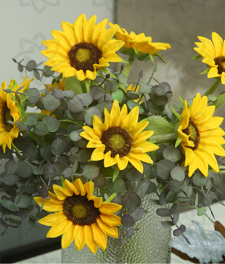 Girasoles artificiales con tacto real de 12" para bodas y eventos
