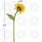 Girasoles artificiales con tacto real de 12" para bodas y eventos
