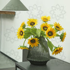Girasoles artificiales con tacto real de 12" para bodas y eventos